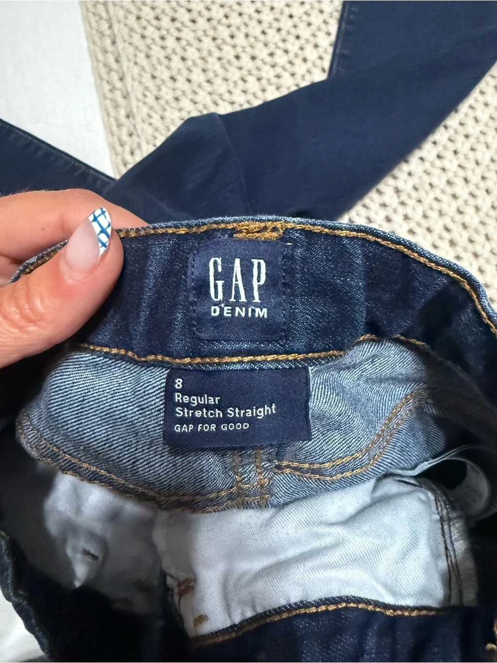 GAP Navy Straight Leg Jeans